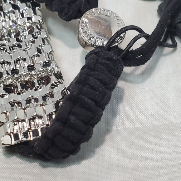 A/X Silver & Black Adjustable Bracelet by Armani Exchange - Picture 8 of 9